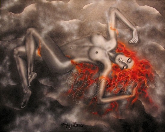 Blazing_Dream_by_MAYASUNN_artistic_nude_red_hair_flames_fire_hot_pin-up_woman_airbrush_painting_BW_art.jpg